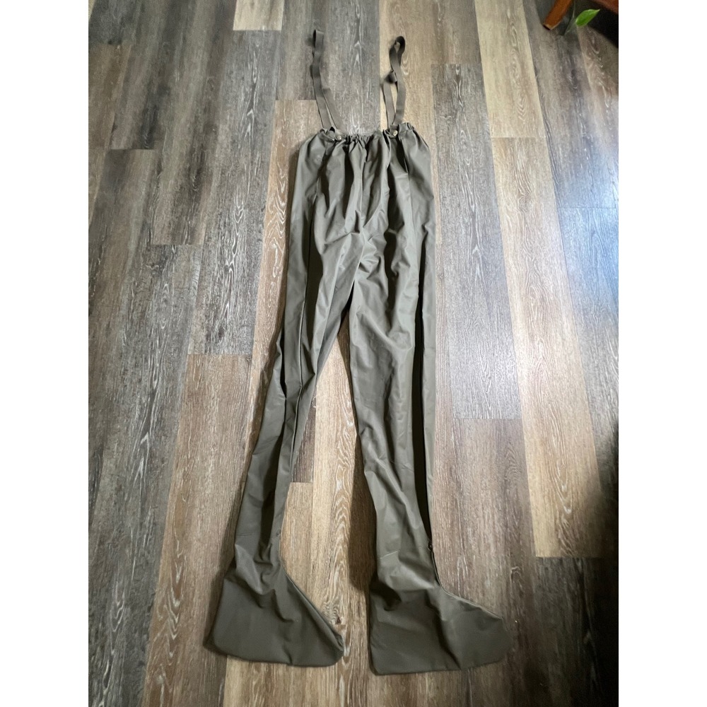 Unbranded Rubberized Chest Waders Mens XL Olive Drab Green Waterproof Bibs